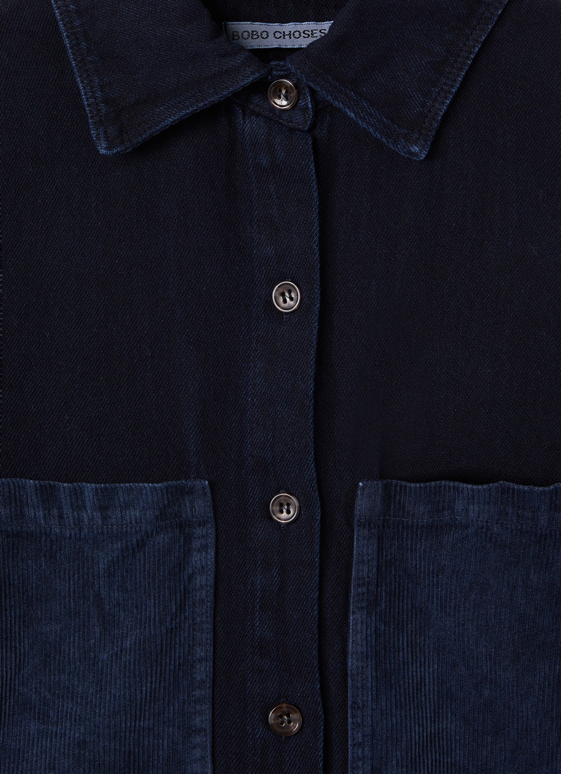 BOBO CHOSES Booo overhemd van denim - detail 3 indigo
