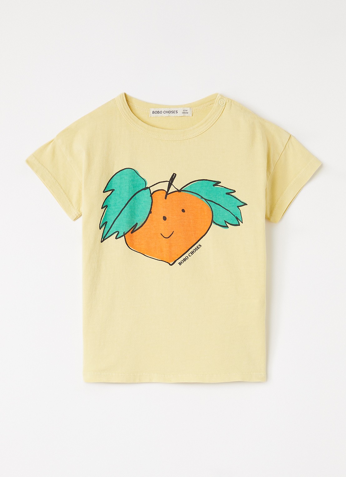BOBO CHOSES Curious Turnip T-shirt met print - voorkant geel