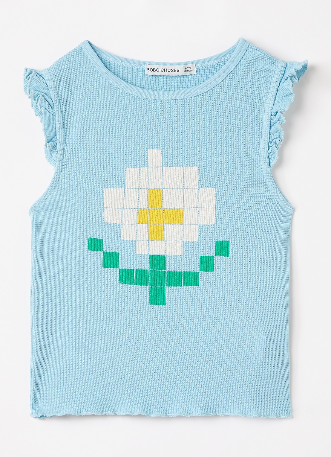 BOBO CHOSES Daisy top met bloemenprint - voorkant blauw