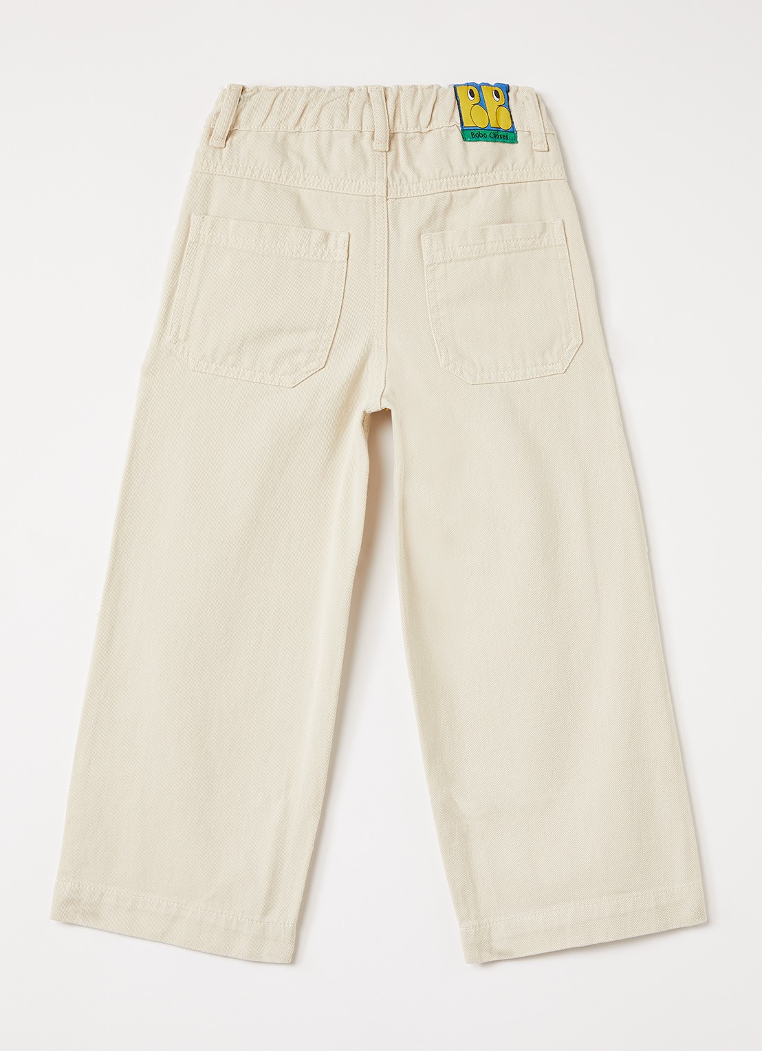 BOBO CHOSES Everyday Ghosts loose fit chino met print - voorkant 3 beige