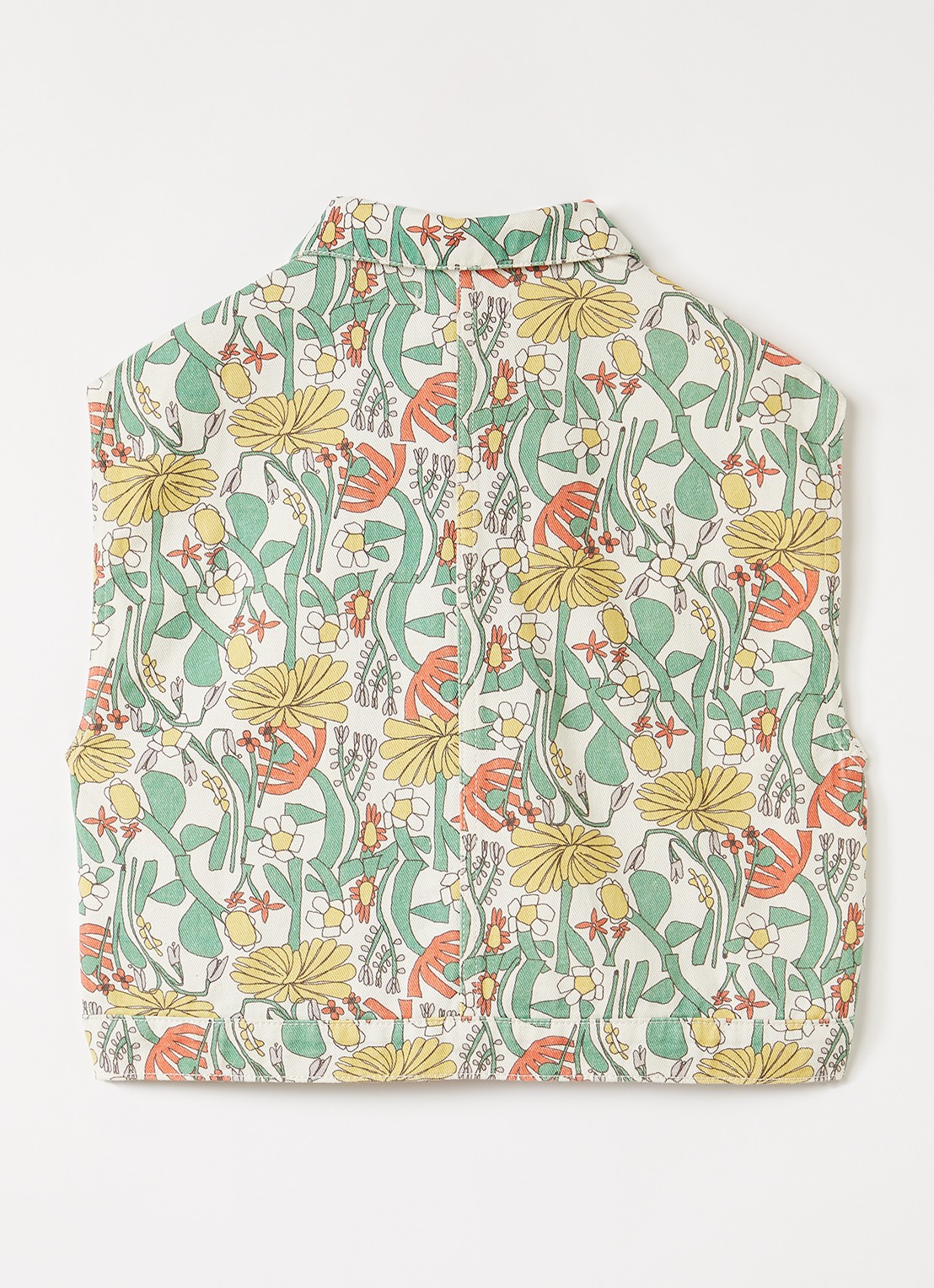 BOBO CHOSES Gilet met bloemenprint - achterkant groen
