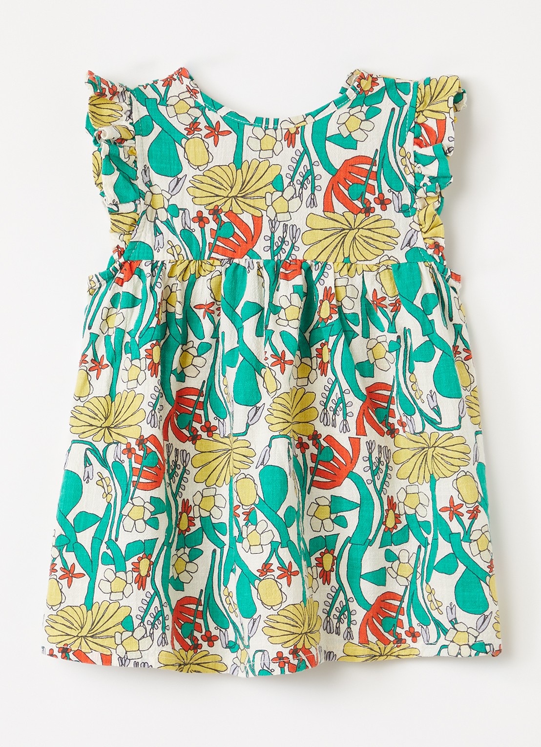 BOBO CHOSES Herbalist jurk met bloemenprint - voorkant 2 groen