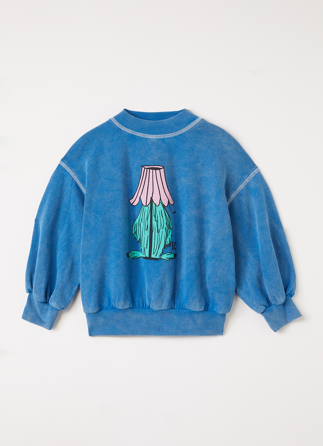 BOBO CHOSES Hidden Monster sweater met print - voorkant blauw