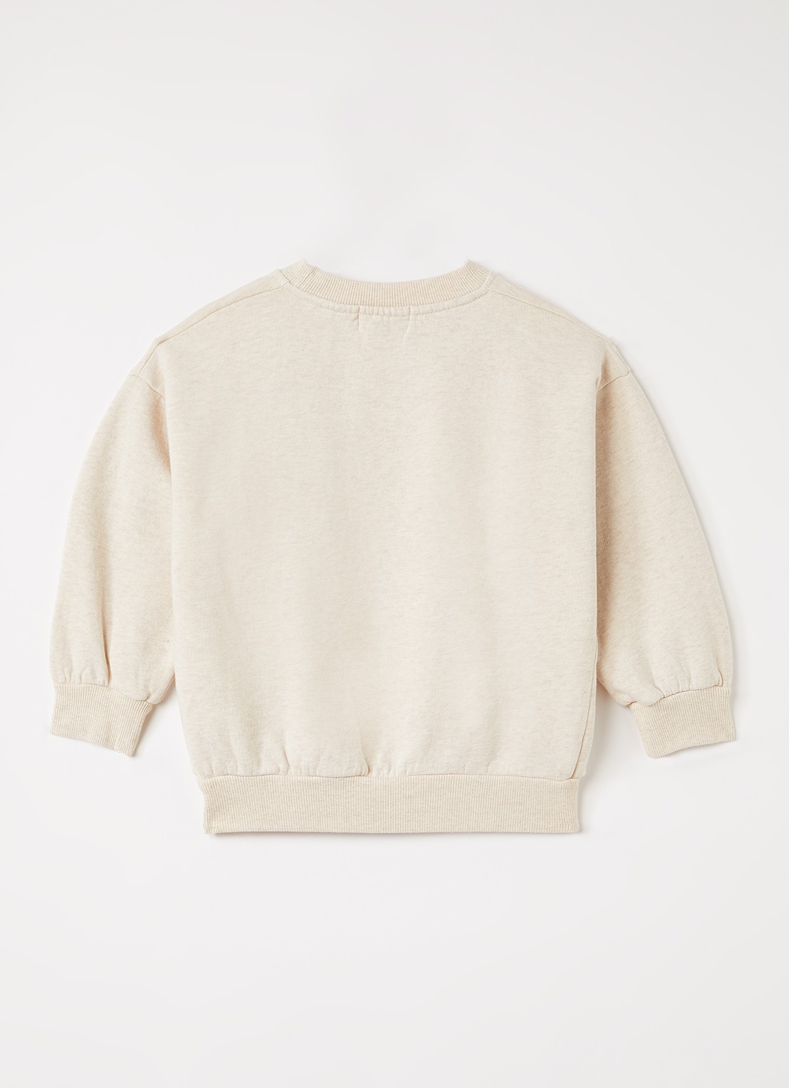 BOBO CHOSES Hug Hairy Monster sweater met print - voorkant 2 beige