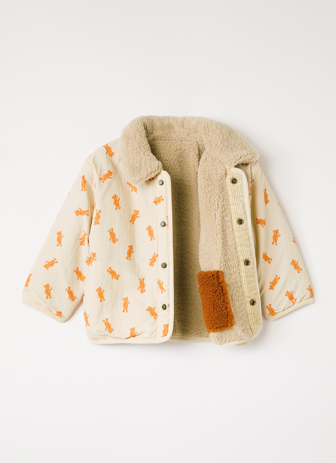 BOBO CHOSES Jack met print en details van fleece - detail lichtroze