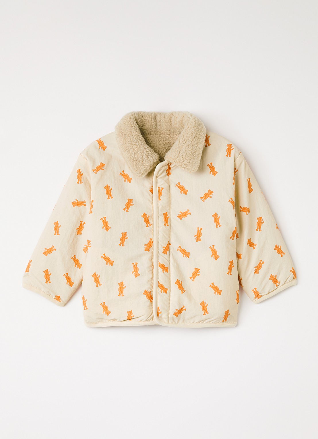 BOBO CHOSES Jack met print en details van fleece - voorkant 3 lichtroze