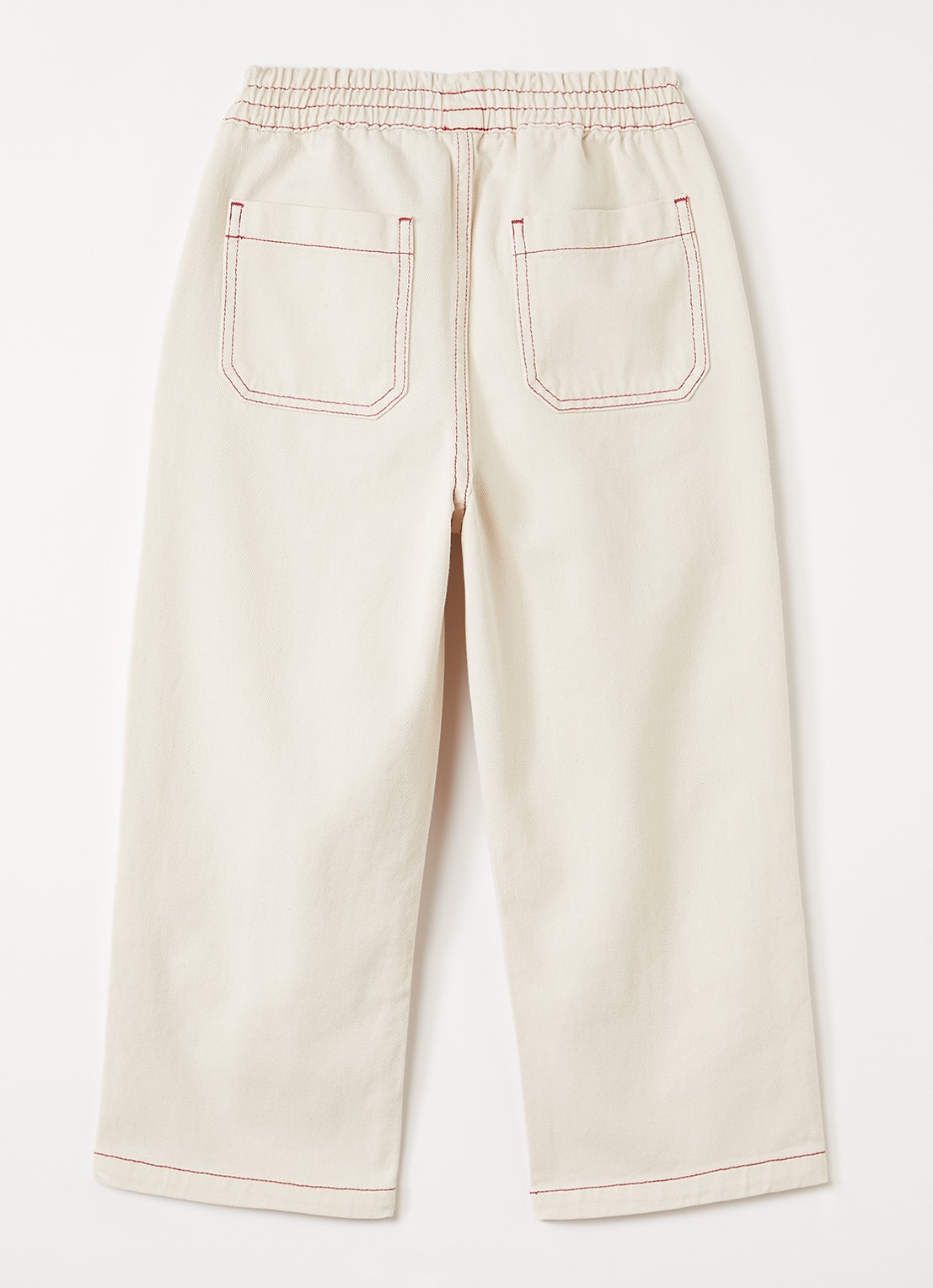 BOBO CHOSES Loose fit broek met opgestikte zakken - voorkant 2 beige