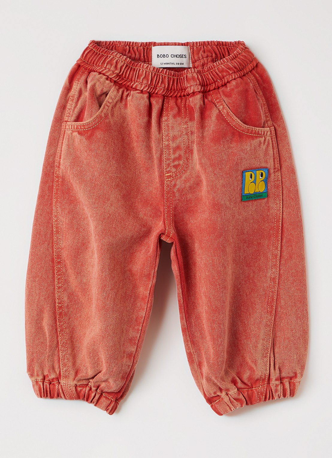 BOBO CHOSES Loose fit jeans met steekzakken - voorkant 2 rood