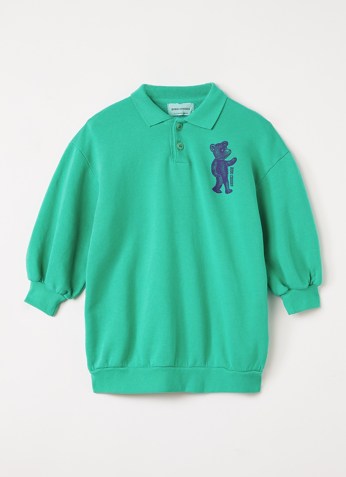 BOBO CHOSES Monster trui-jurk met print - voorkant groen