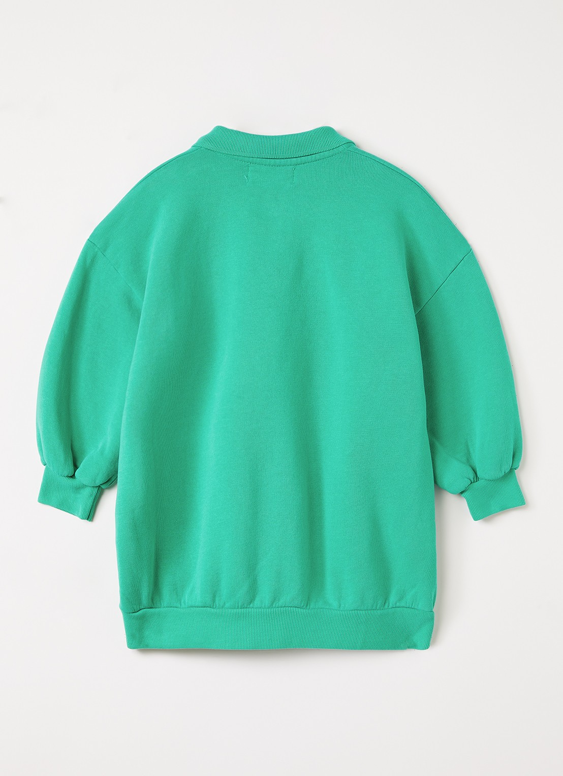 BOBO CHOSES Monster trui-jurk met print - voorkant 2 groen