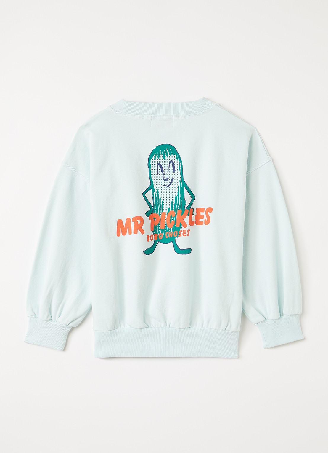 BOBO CHOSES Mr Pickles sweater met logo- en backprint - voorkant 3 mint