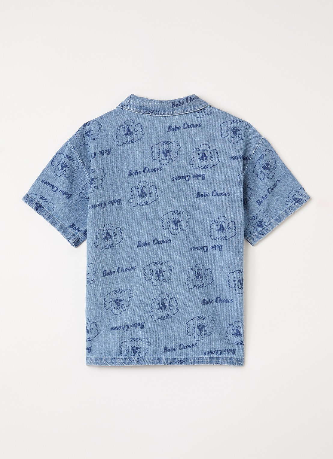 BOBO CHOSES Pickles The Dog blouse met print - voorkant 3 blauw