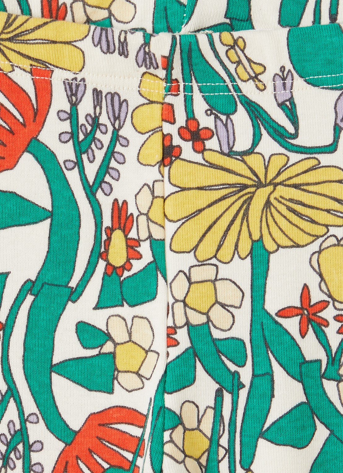 BOBO CHOSES Slim fit legging met bloemenprint - detail groen