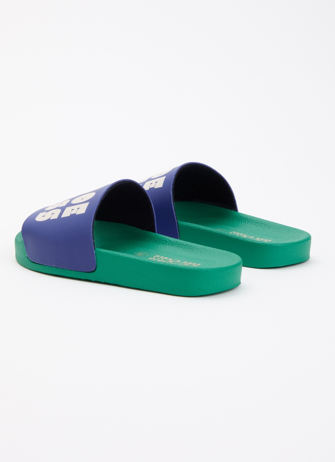 BOBO CHOSES Slipper met logo - achterkant groen