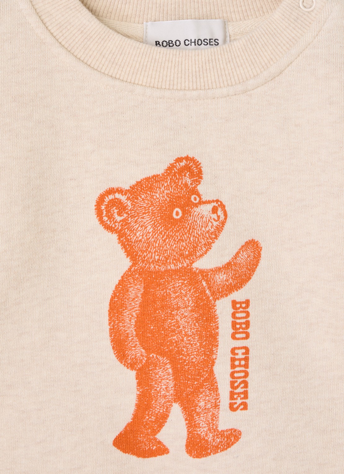 BOBO CHOSES Softpaw Monster sweater met logoprint - detail gebroken wit