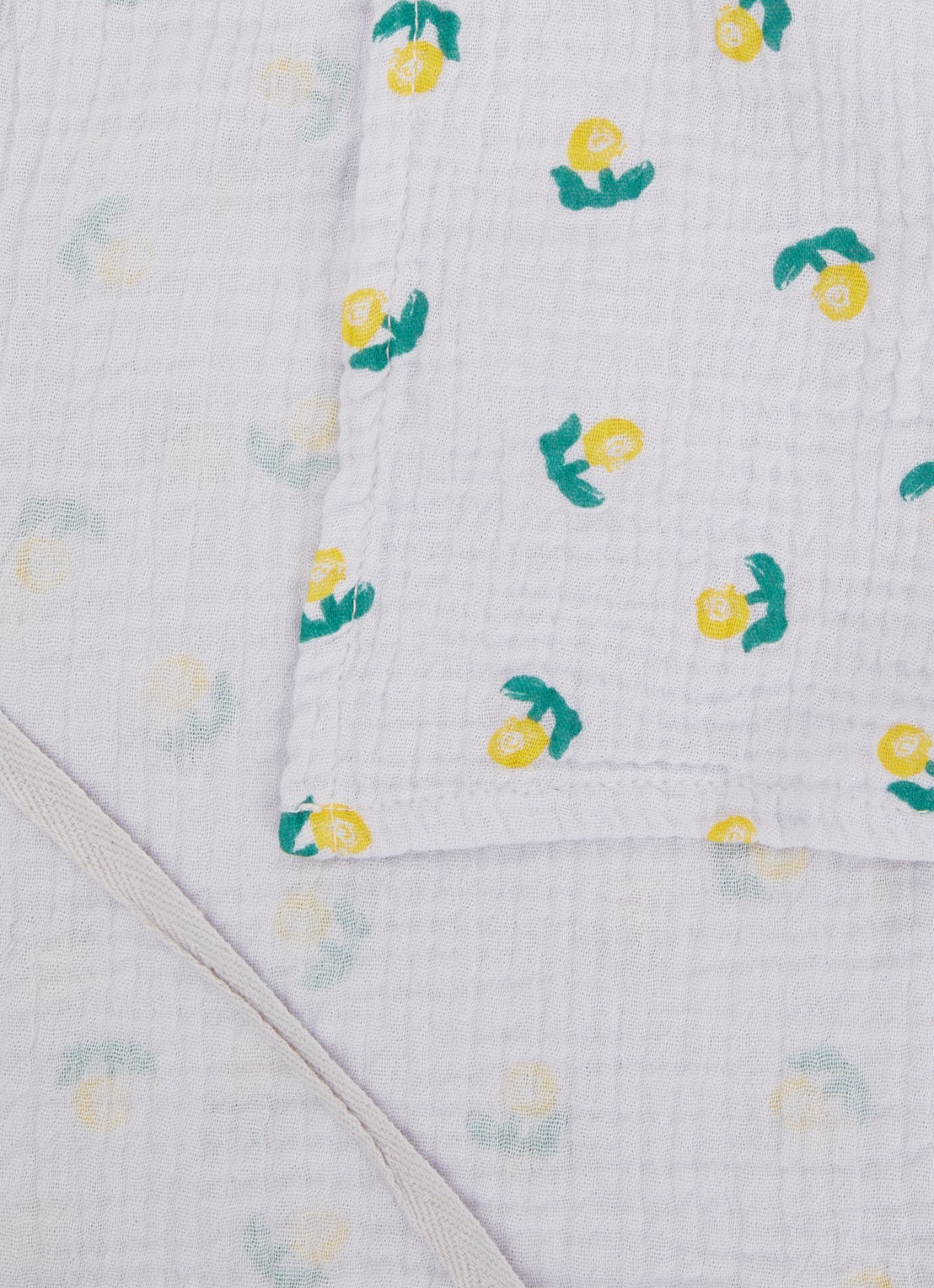 BOBO CHOSES Stamp Bloom hydrofiele doek van katoen met bloemenprint 70 x 90 cm - detail lichtpaars