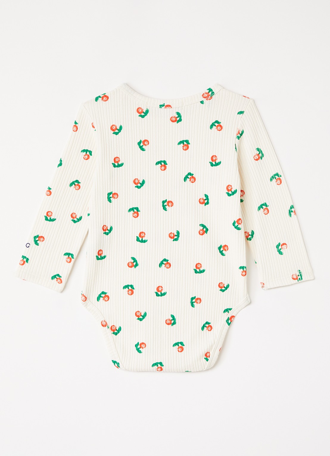 BOBO CHOSES Stamp Bloom romper met print - voorkant 2 gebroken wit