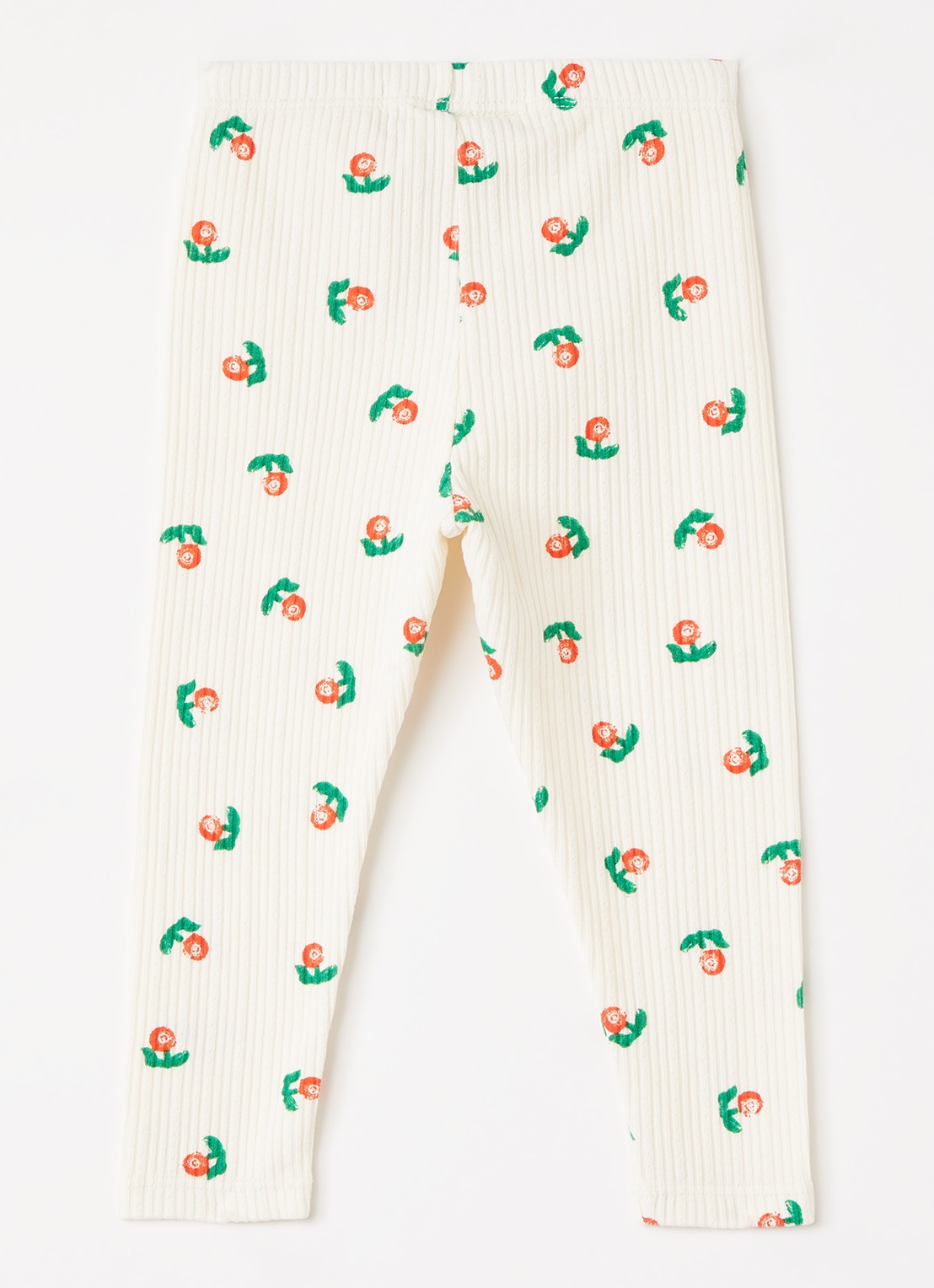BOBO CHOSES Stamp Bloom slim fit legging met print - voorkant 3 gebroken wit