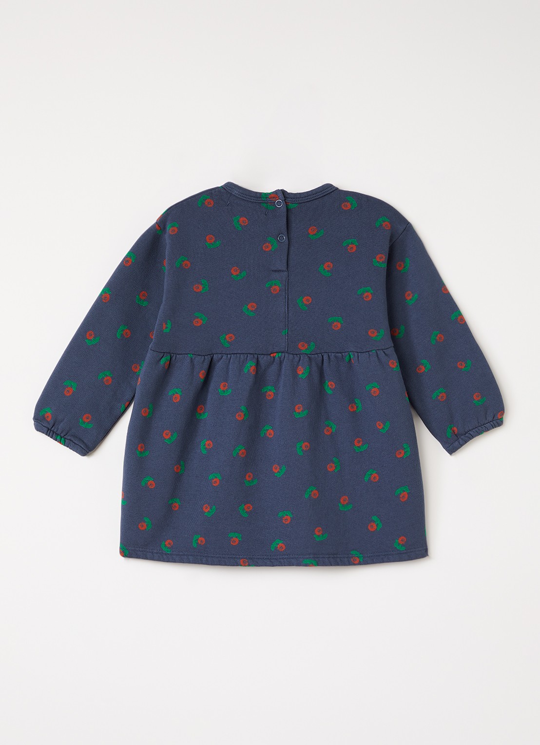 BOBO CHOSES Stamp Bloom trui jurk met print - voorkant 3 donkerblauw