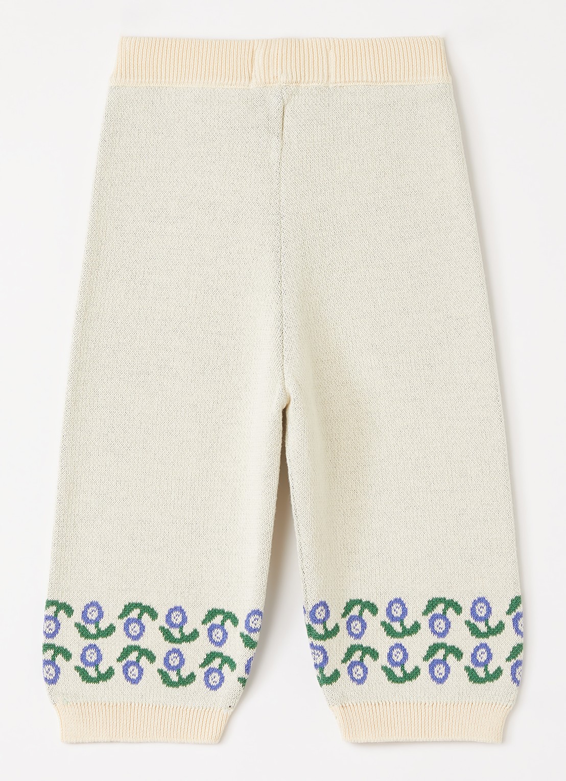 BOBO CHOSES Stamp Bloom wide fit broek met print - voorkant 2 ivoor