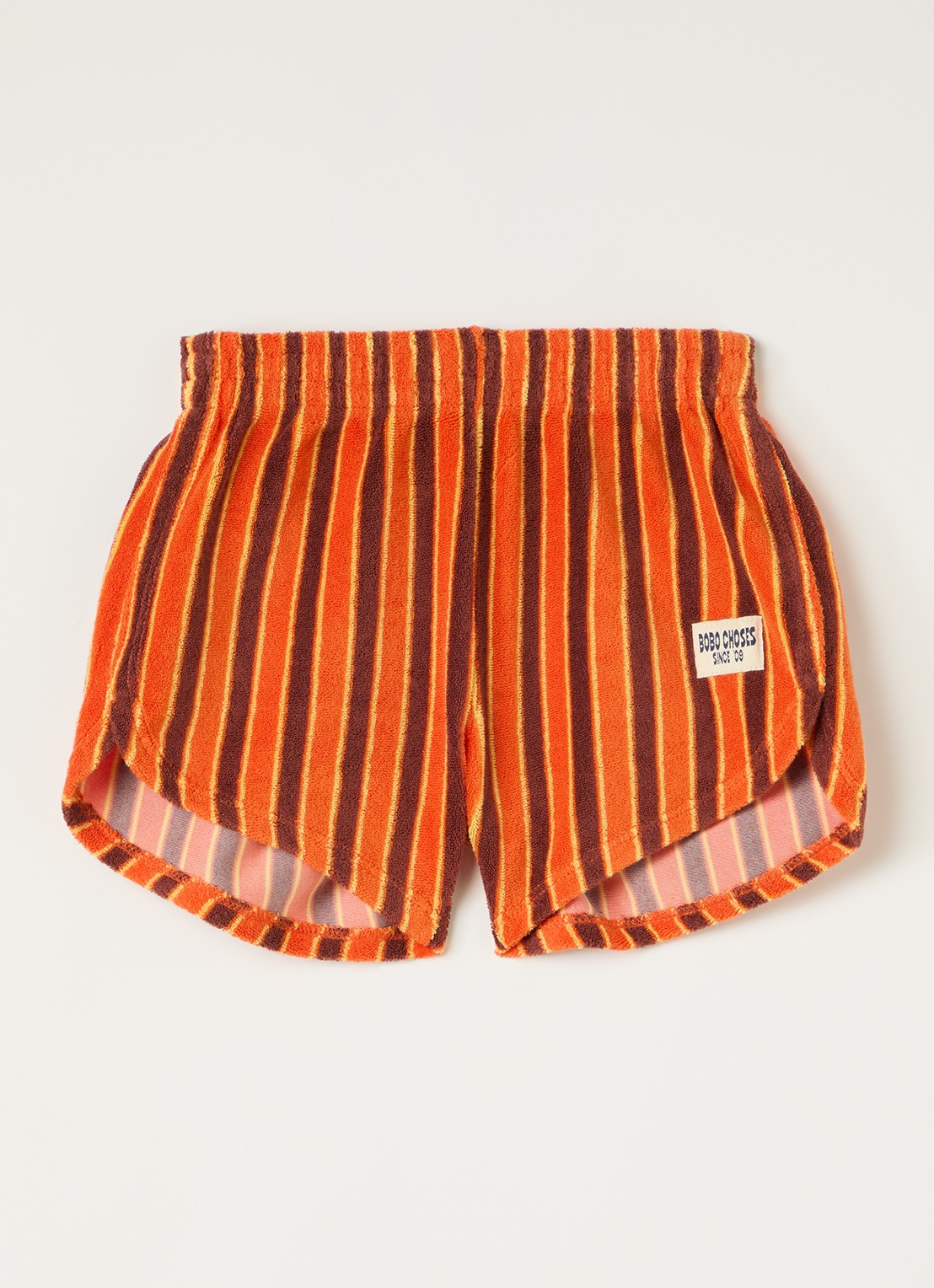 BOBO CHOSES Straight fit korte broek van badstof - voorkant orange
