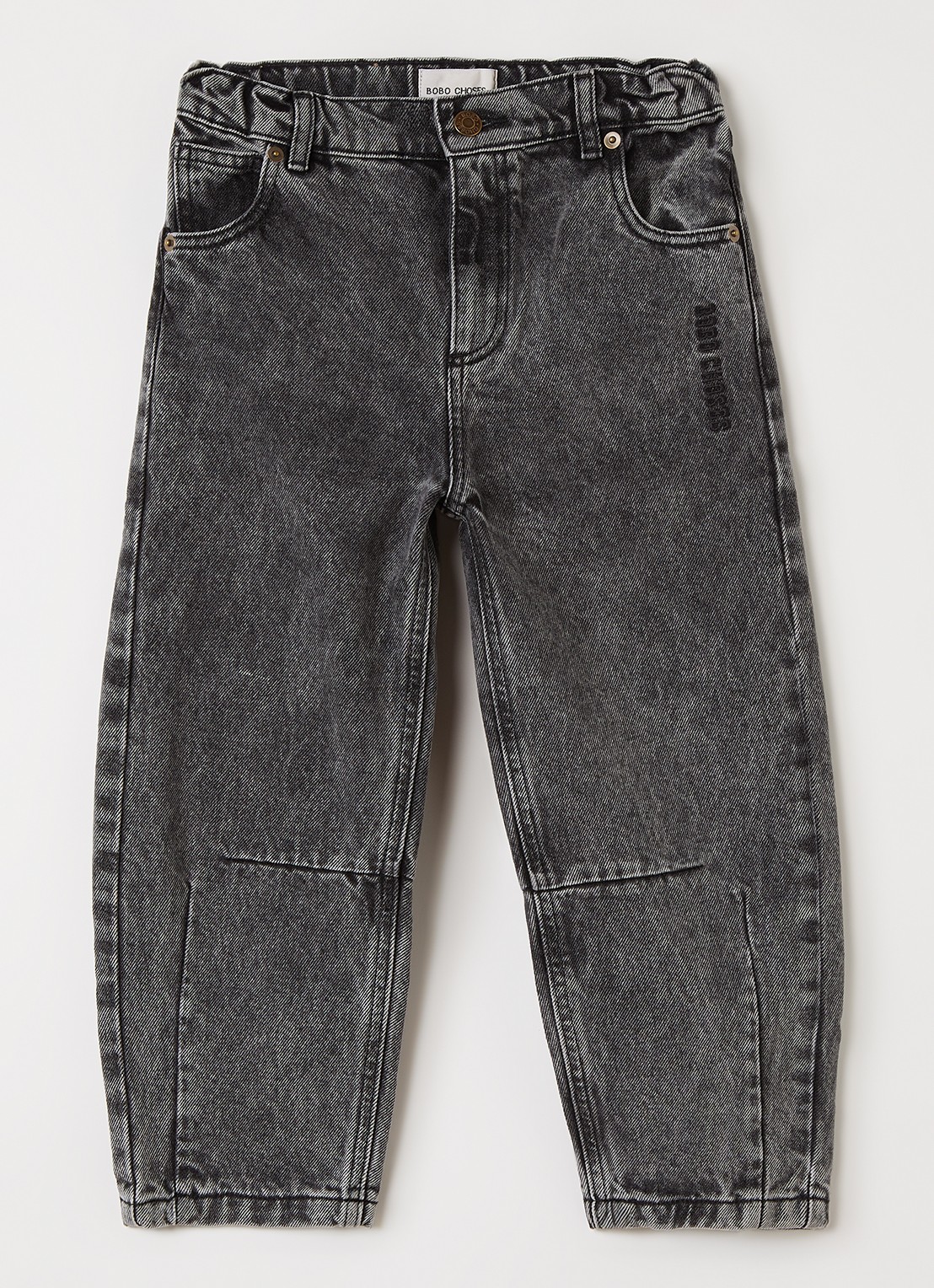 BOBO CHOSES Straight leg jeans met gekleurde wassing - voorkant 2 zwart