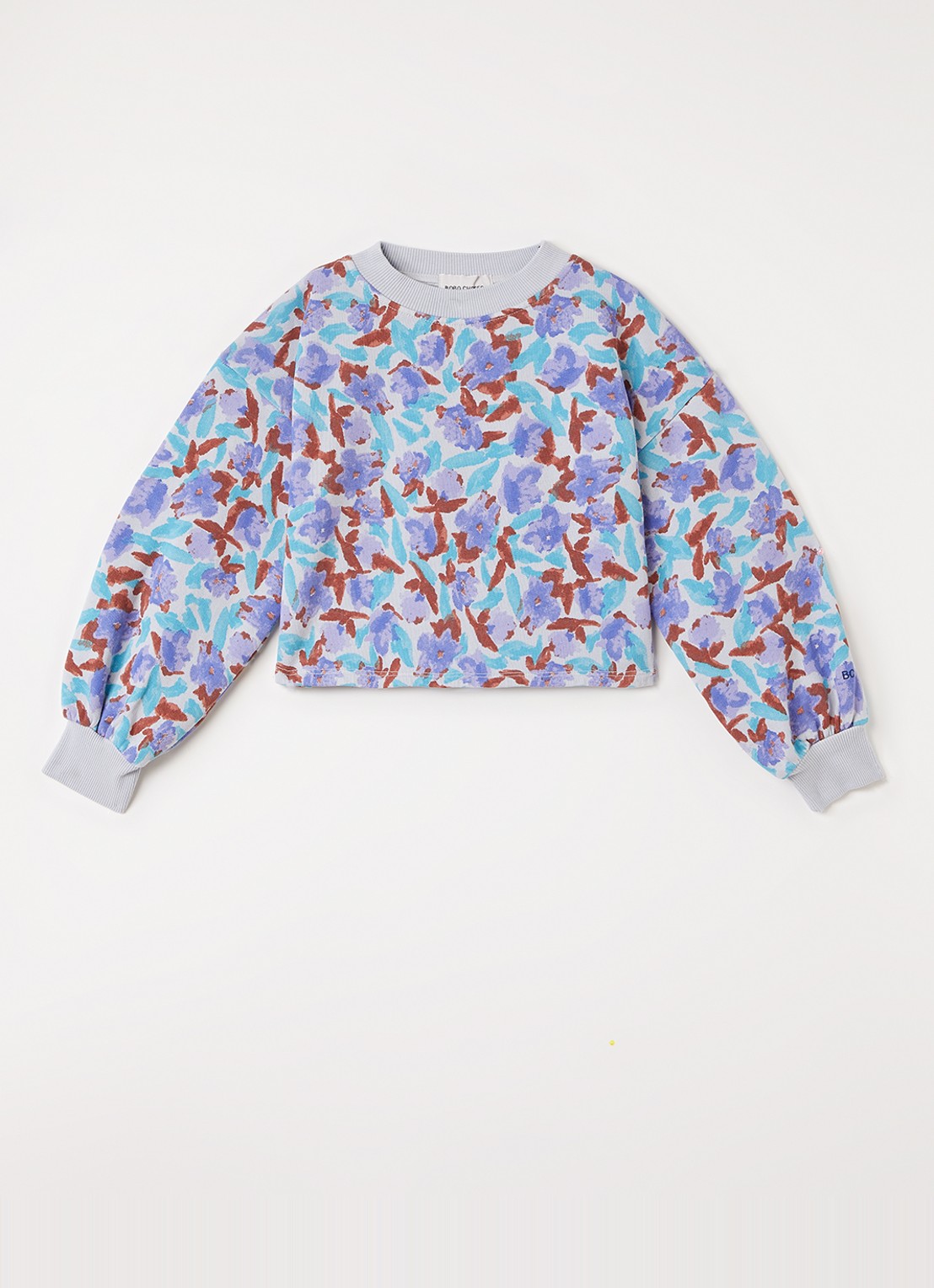 BOBO CHOSES Sweater met bloemenprint - voorkant paars