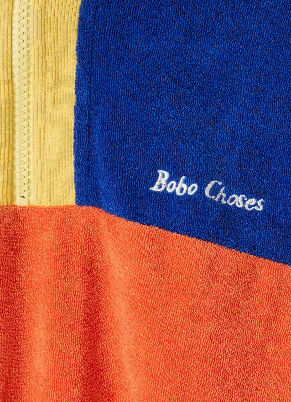 BOBO CHOSES Sweater met halve rits - detail orange