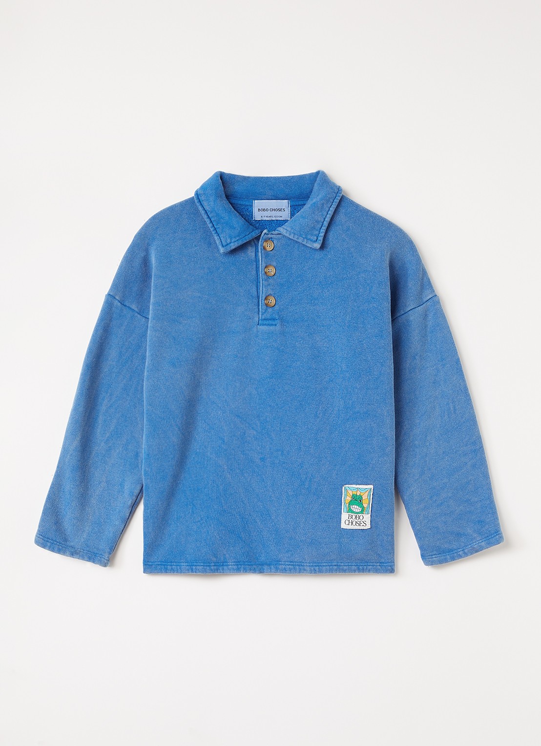 BOBO CHOSES Sweater met polokraag - voorkant blauw