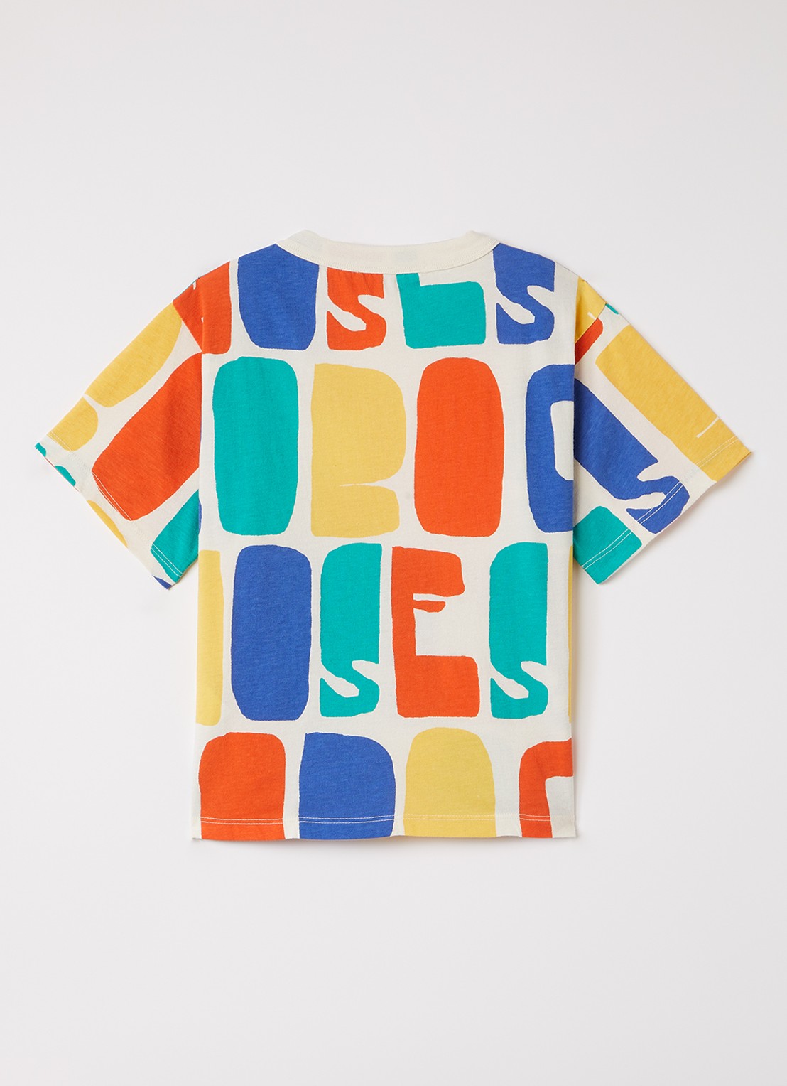BOBO CHOSES T-shirt met print - voorkant 2 gebroken wit