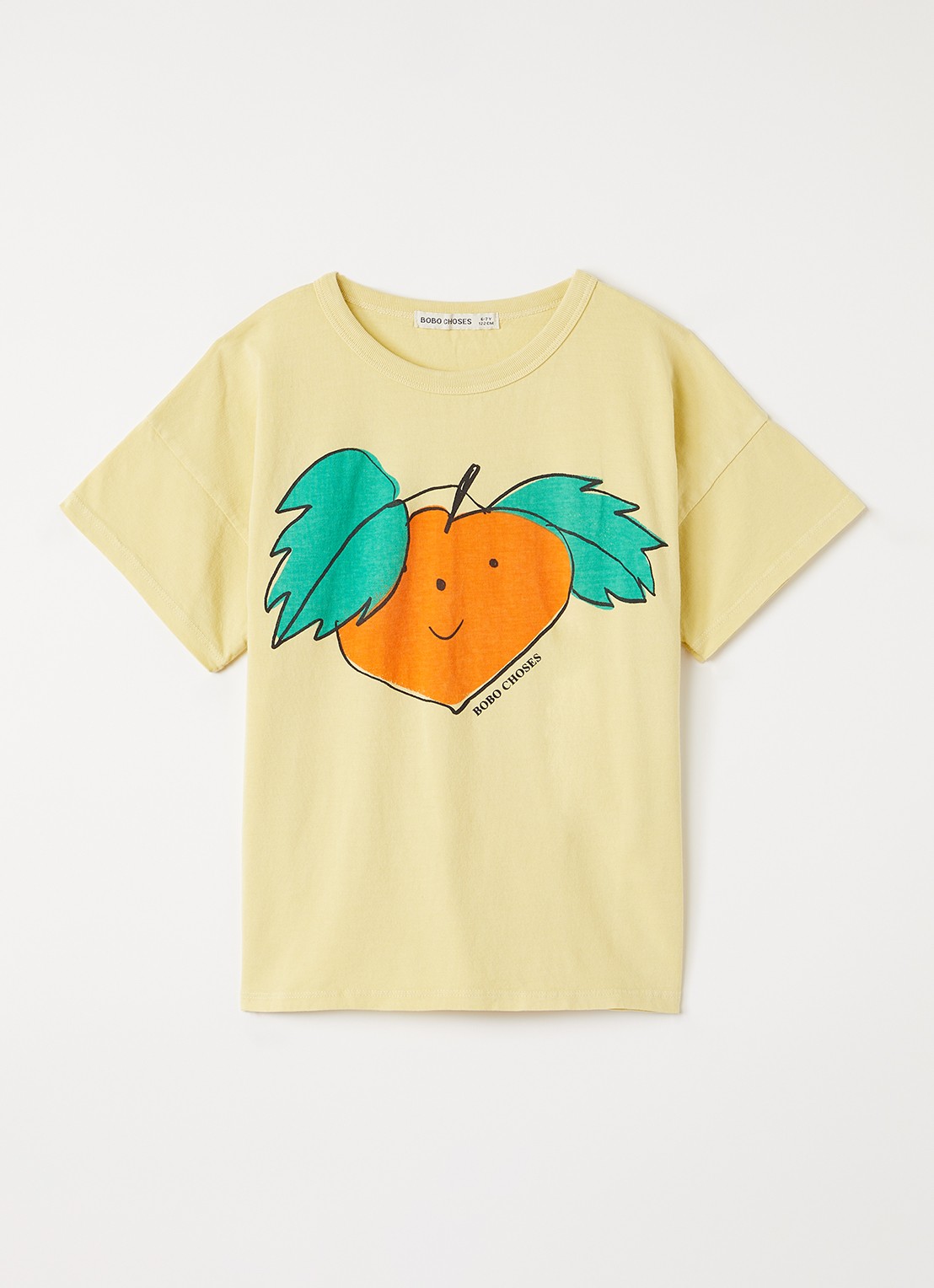 BOBO CHOSES Tangerine T-shirt met print - voorkant geel