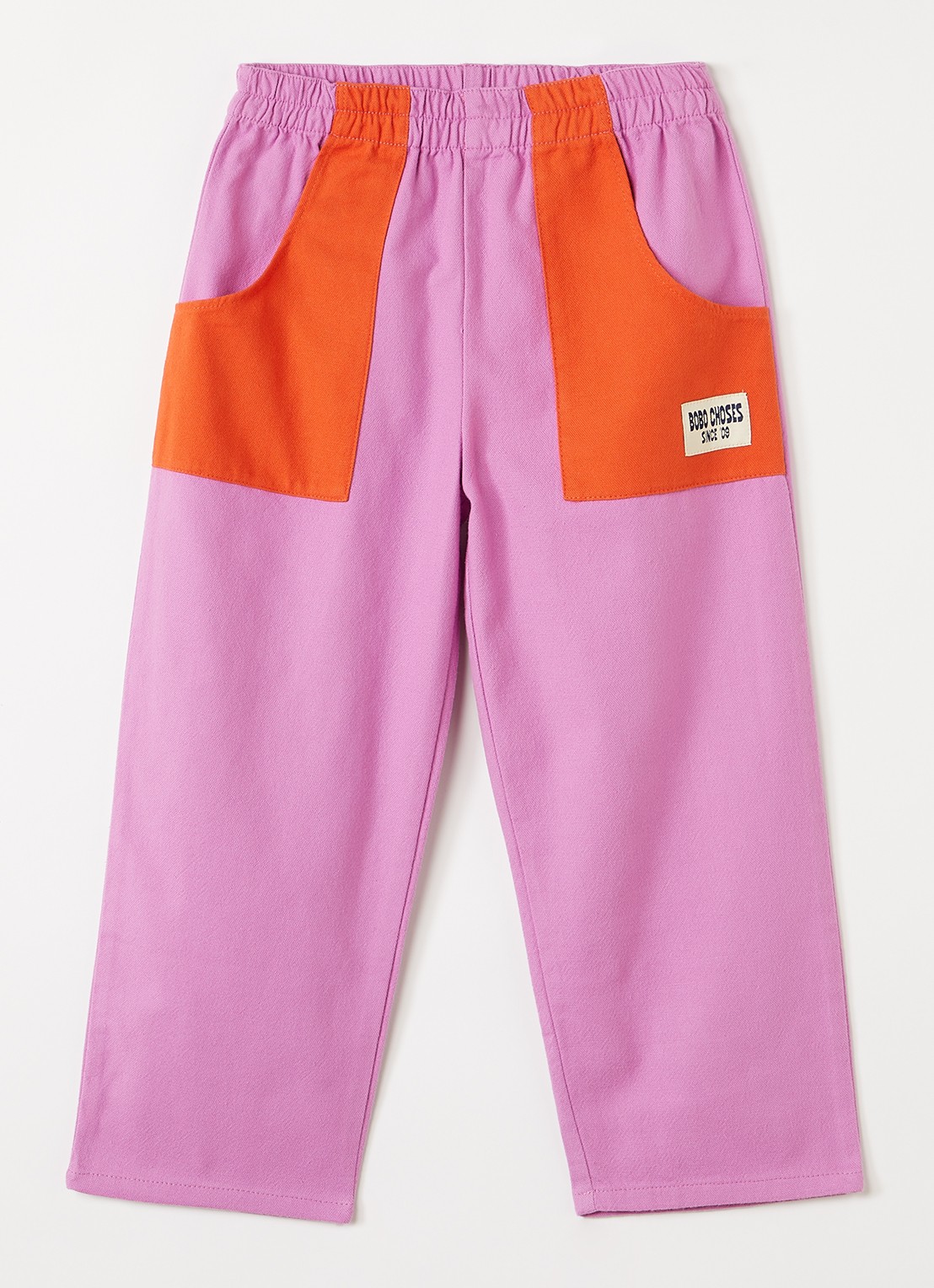 BOBO CHOSES Tapered fit broek met zakken - voorkant 2 roze