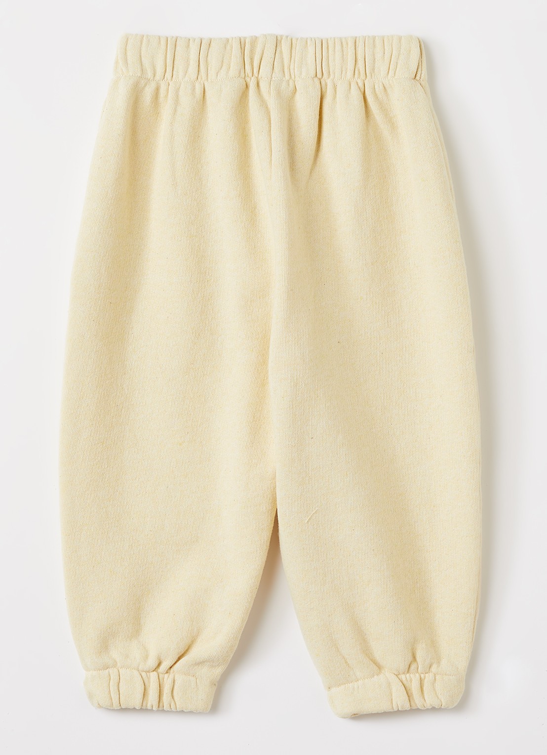 BOBO CHOSES Tapered fit joggingbroek met logoborduring - voorkant 2 lichtgeel