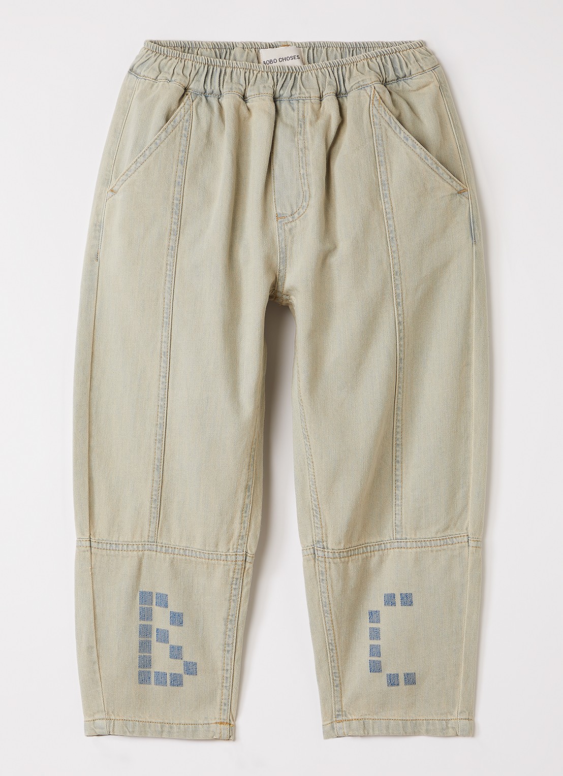 BOBO CHOSES Tapered jeans met gekleurde wassing - voorkant beige