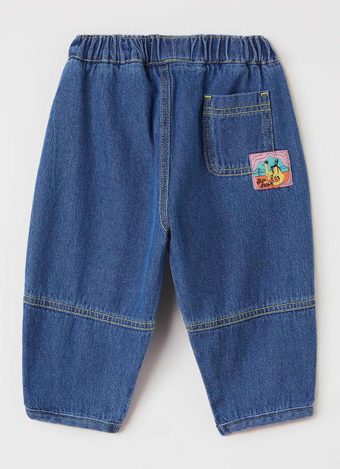 BOBO CHOSES Taxi loose fit jeans met logo - voorkant 2 indigo