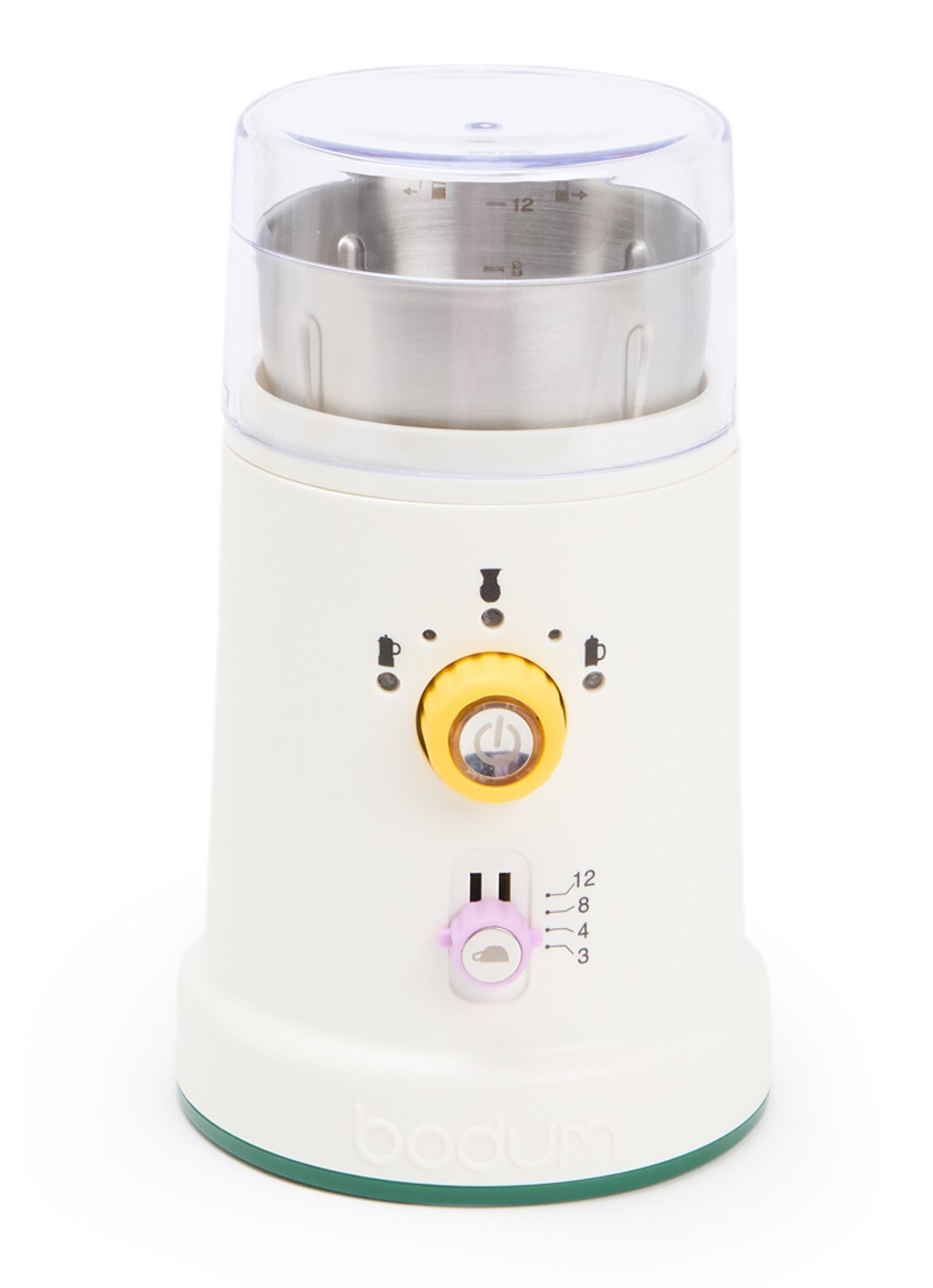 Bodum Bistro elektrische koffiemolen 12041-763EURO-MOMA - voorkant wit