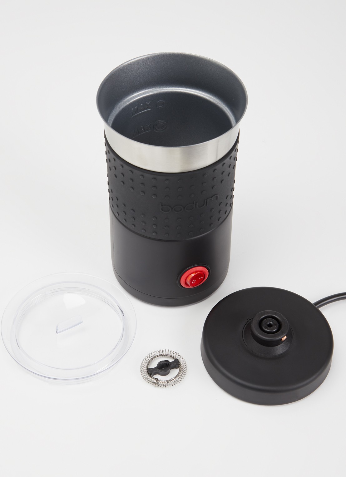 Bodum Bistro melkopschuimer 400 ml  - voorkant 2 zwart