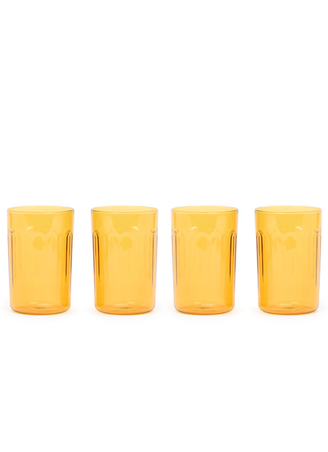 Bodum Chicago drinkglas 50 cl set van 4 - voorkant geel