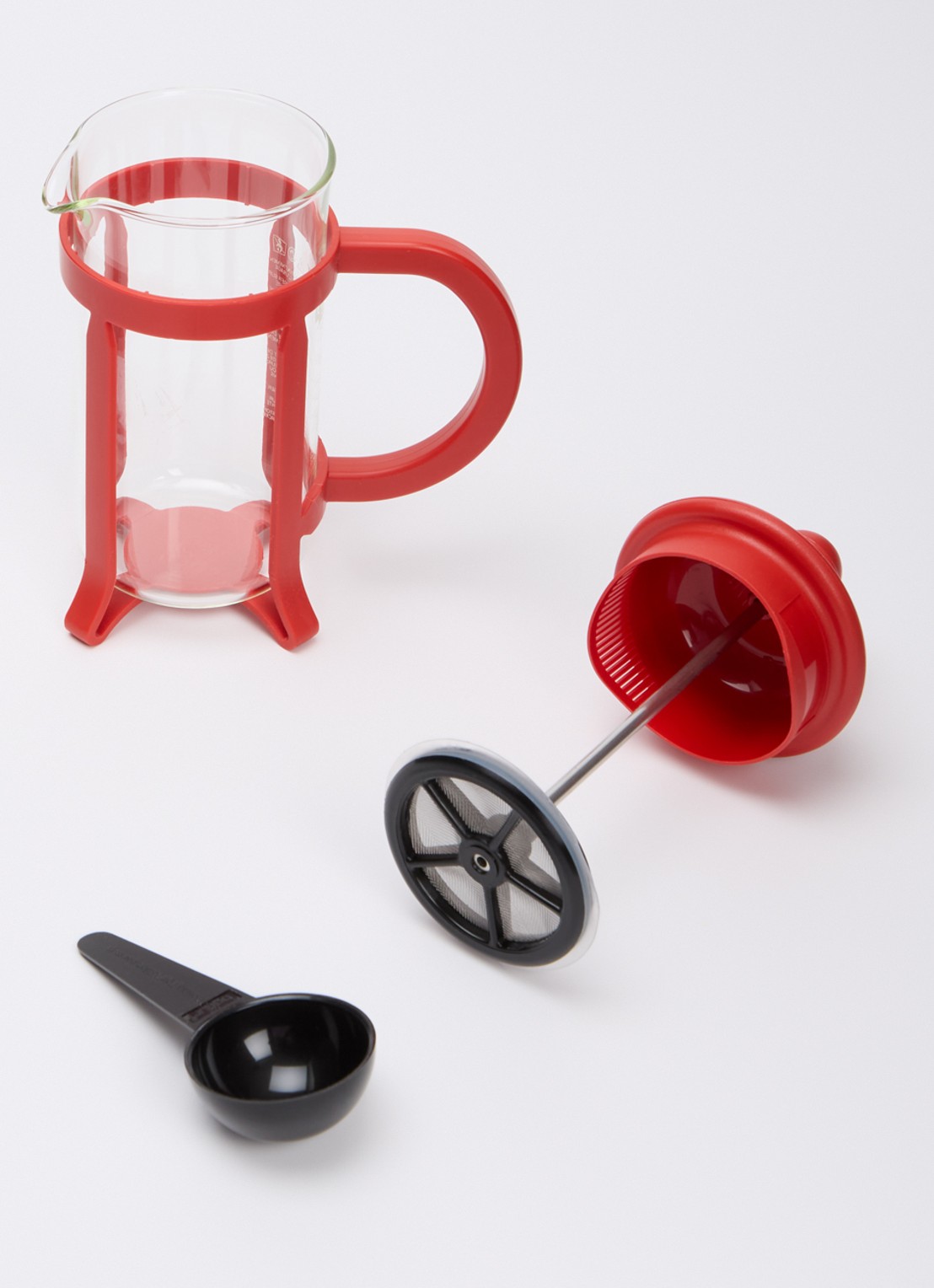 Bodum Java cafetière 3-kops - voorkant 2 rood