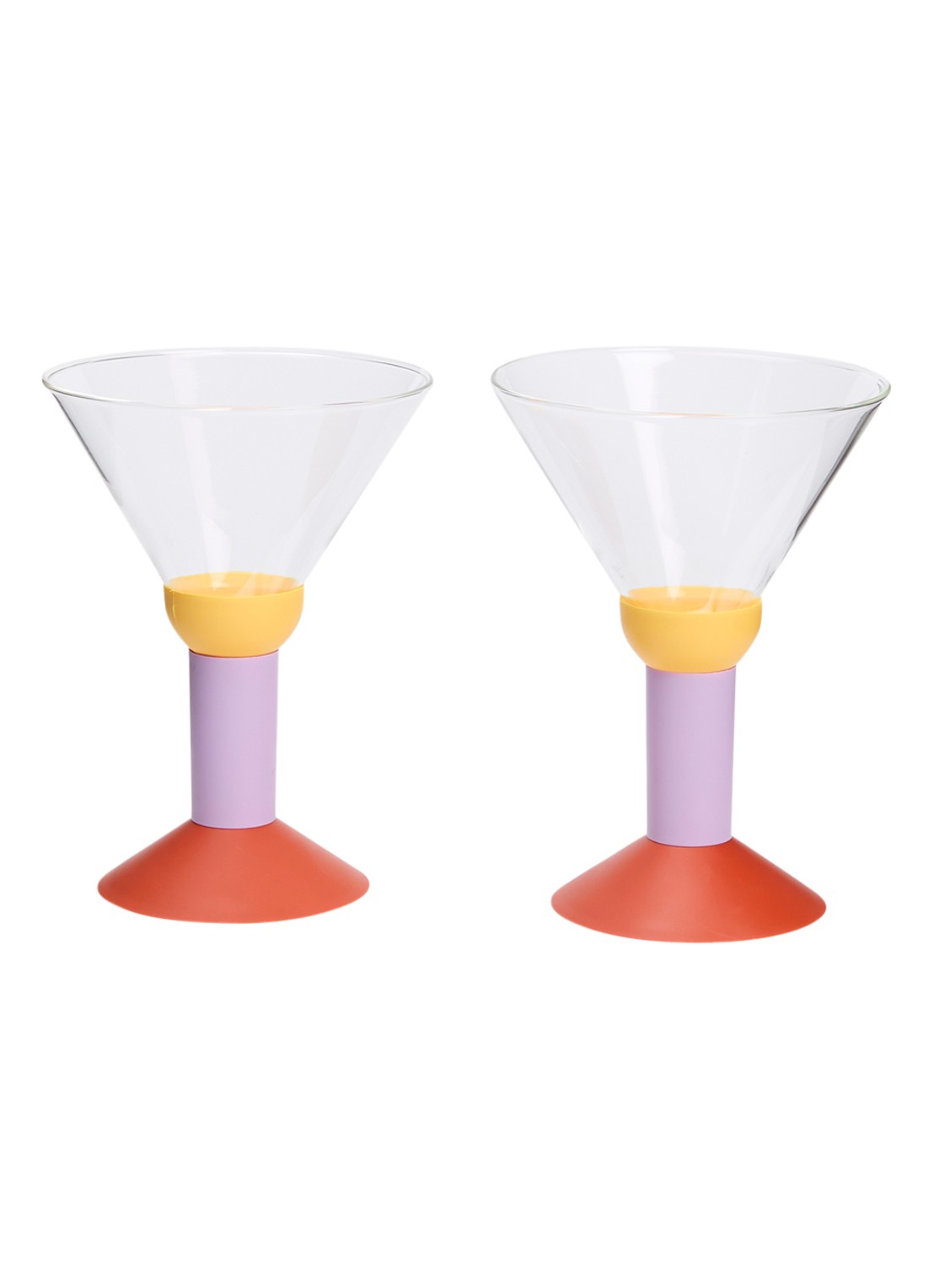 Bodum Oktett martiniglas 20 cl set van 2 - voorkant 2 transparant