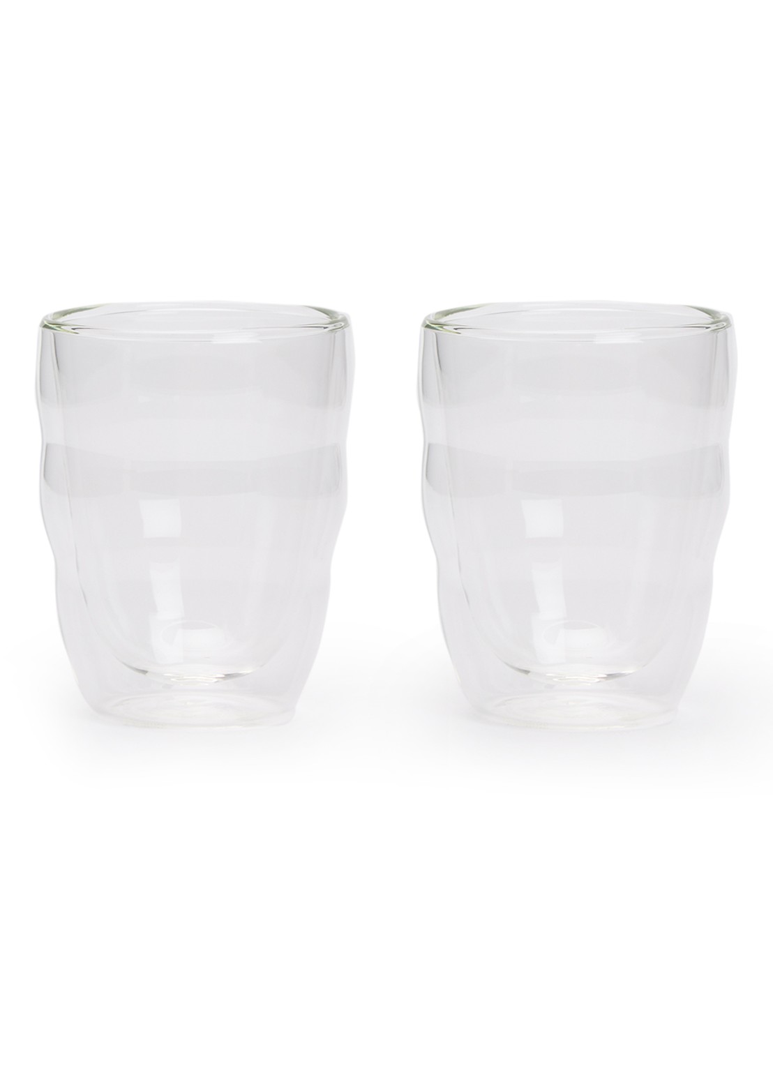 Bodum Pilatus dubbelwandig koffie- en theeglas 25 cl set van 2 - voorkant transparant
