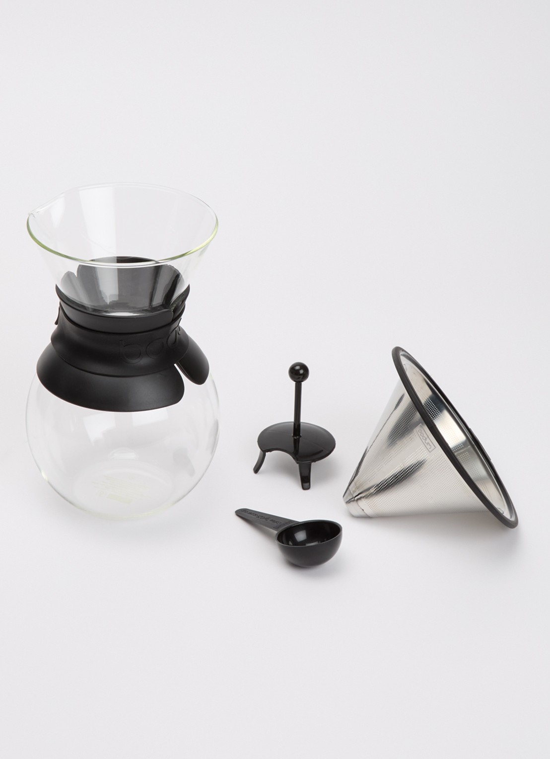 Bodum Pour Over koffiemaker 1 liter - voorkant 2 zwart
