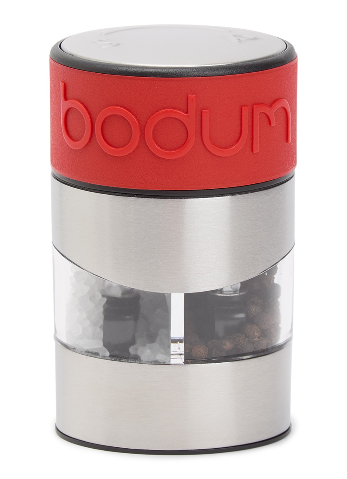 Bodum Zout- en pepermolen 11 cm - voorkant rood