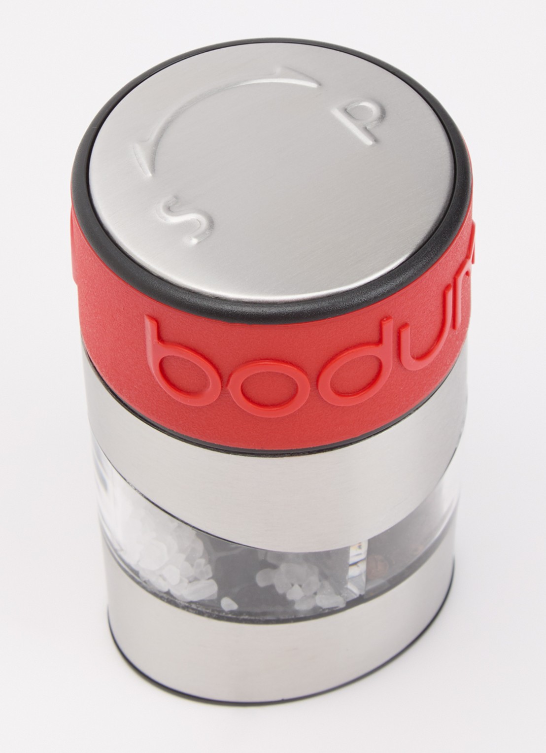 Bodum Zout- en pepermolen 11 cm - voorkant 2 rood
