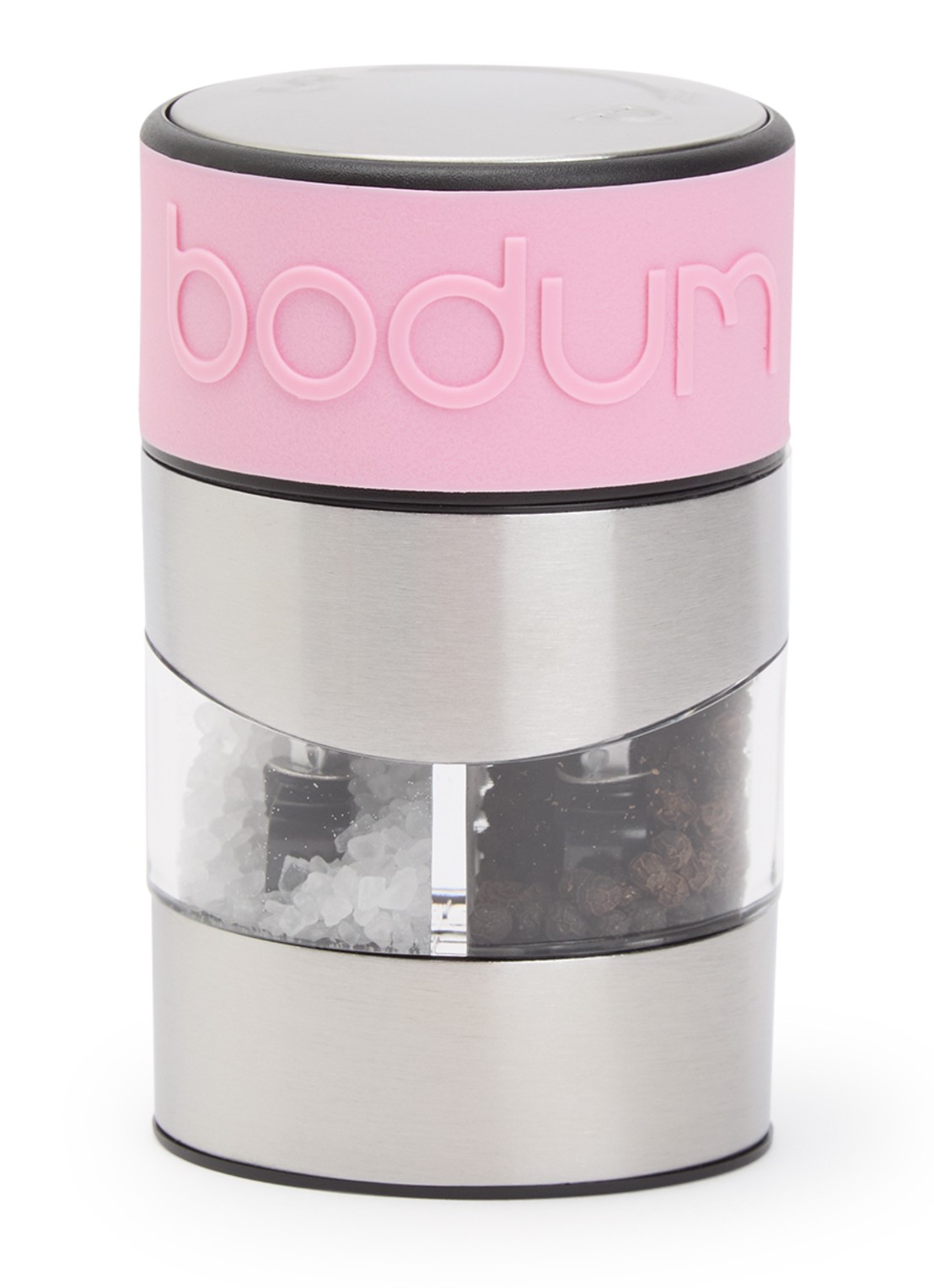 Bodum Zout- en pepermolen 11 cm - voorkant roze
