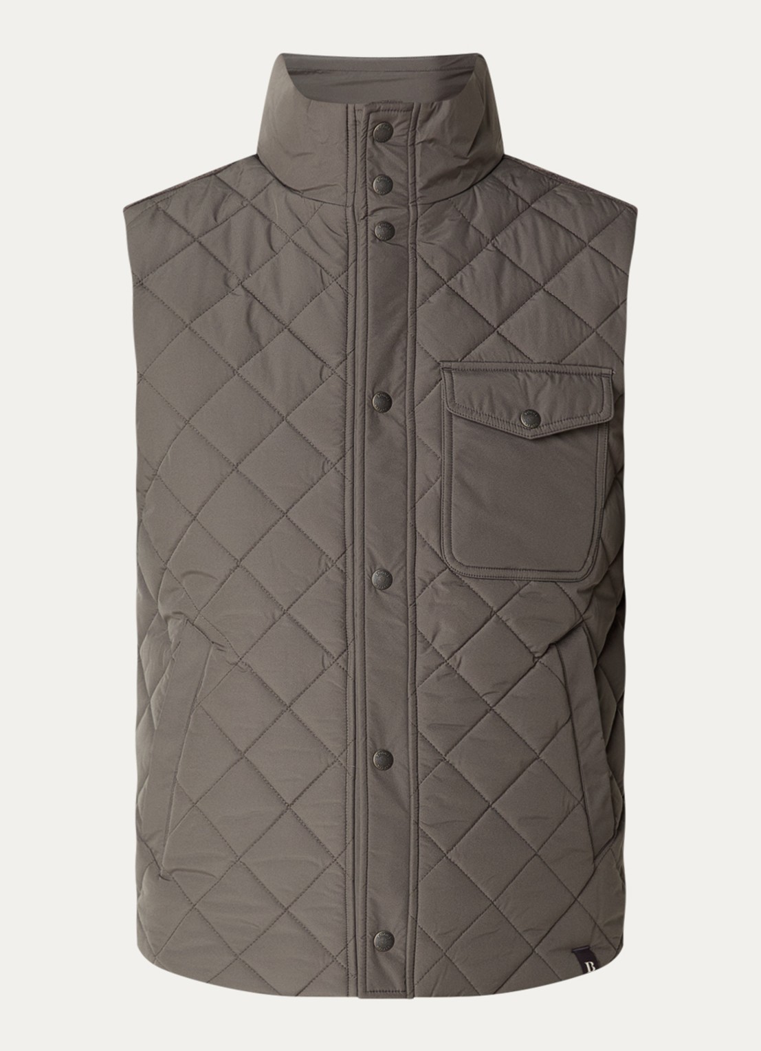 Boggi Milano Bodywarmer met quiltpatroon - voorkant groen