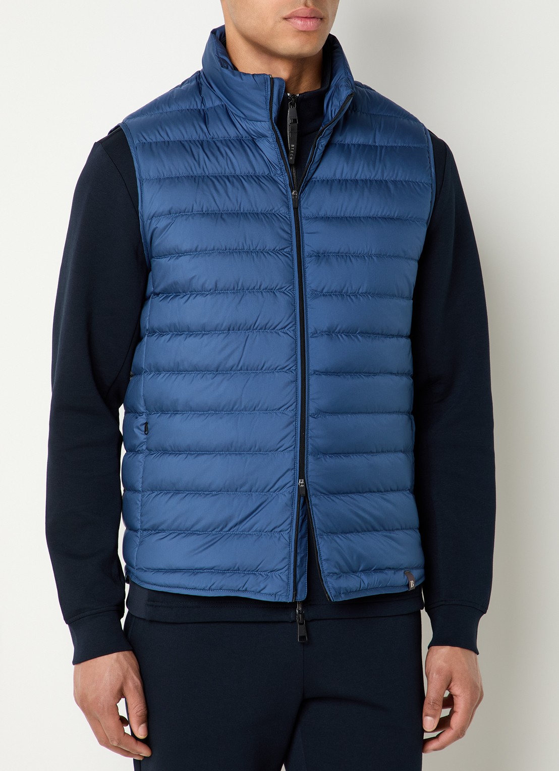 Boggi Milano Bodywarmer met ritszakken - detail blauw