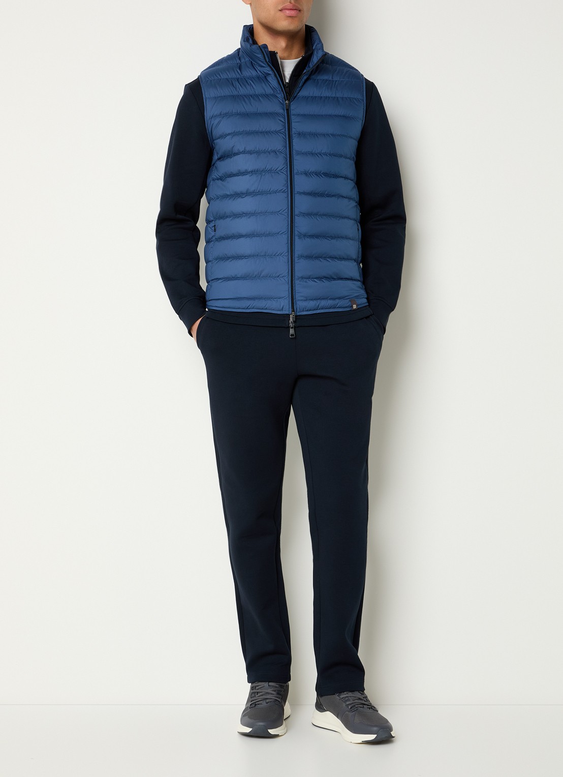 Boggi Milano Bodywarmer met ritszakken - voorkant 3 blauw