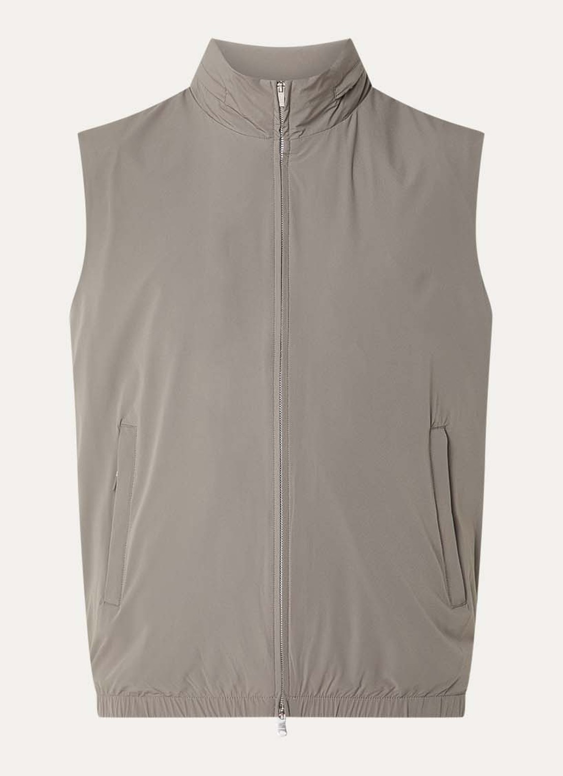 Boggi Milano Bodywarmer met ritszakken - voorkant khaki