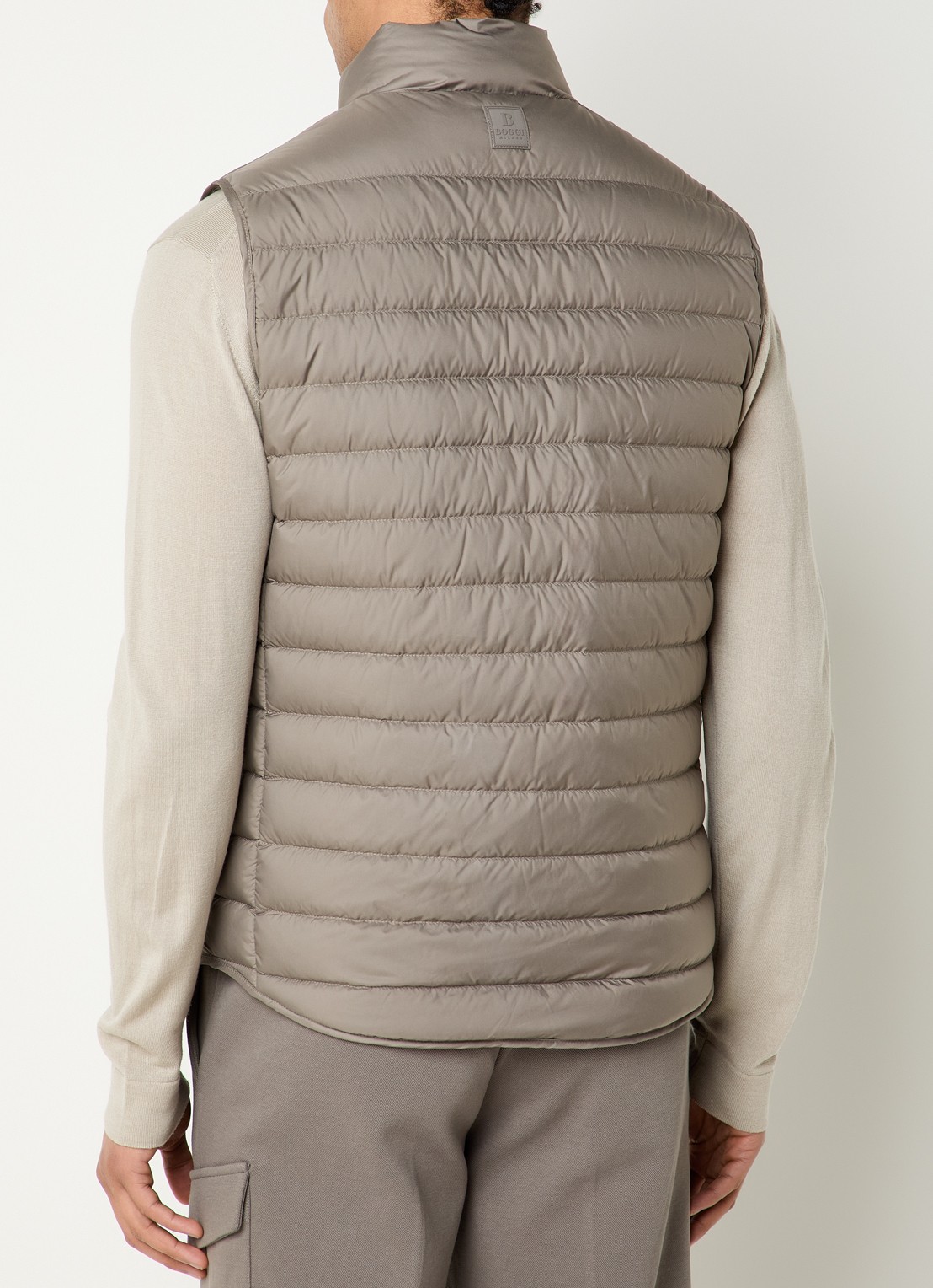 Boggi Milano Bodywarmer met ritszakken - achterkant zand